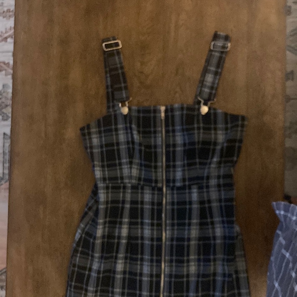 Plaid Zip-Up Mini Dress